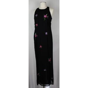VTG Karin Stevens Black Sundress Size 8